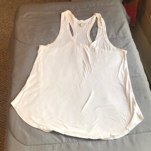 Cream tank with beading